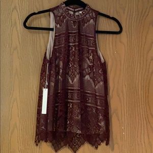 Lauren Conrad Halter Lace Top